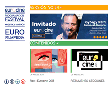 Tablet Screenshot of festivaleurocine.com